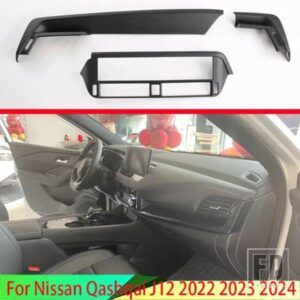 日産キャシュカイ J12 2022 2023 2024 カーアクセサリーカーボンスタイルセンターコンソールインテリア計器パネル周囲トリム
