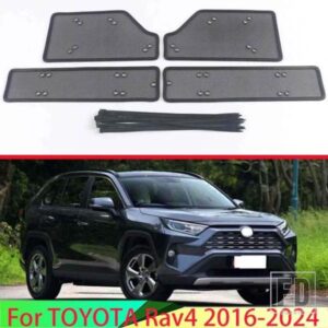 ミドルスクリーニングメッシュフロントグリルメッシュトヨタ RAV4 2016-2024 フロントグリルネットカバーステンレスカーアクセサリー
