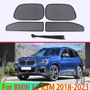 ミドルスクリーニングメッシュフロントグリルメッシュ BMW X3 X3M 2018-2023 フロントグリルネットカバーステンレスカーアクセサリー