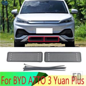 ミドルスクリーニングメッシュフロントグリルメッシュ BYD アトー 3 元プラス 2022 2023 フロントグリルネットカバーステンレスアクセサリー