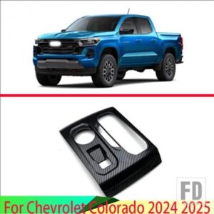シボレーコロラド 2024 2025 カーアクセサリーカーボンスタイルギアシフトパネルセンターコンソールカバートリムフレーム