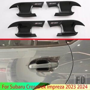 スバル CROSSTREK インプレッサ 2023 2024 カーアクセサリー ABS ドアハンドルボウルカバーカップキャビティトリムインサートキャッチモールドガーニッシュ