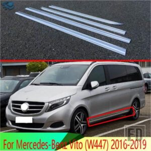 メルセデス ベンツ ヴィト W447 2016-2019 2017 2018 2020 2021 カーアクセサリー ABS クロームサイドドアボディモールドモールドトリム