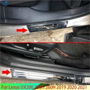 レクサス UX200 250H 260H 2019-21 ステンレス OOUSIDE ドアシルパネルスカッフプレートキックステップトリムカバープロテクター