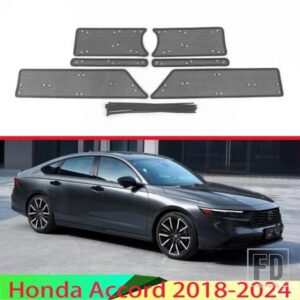 ミドルスクリーニングメッシュフロントグリルメッシュホンダアコード 2018-2024 フロントグリルネットカバーステンレスカーアクセサリー