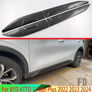 BYD アトー 3 元プラス 2022 2023 カーアクセサリー ABS カーボンスタイルサイドドアボディモールドモールドトリム