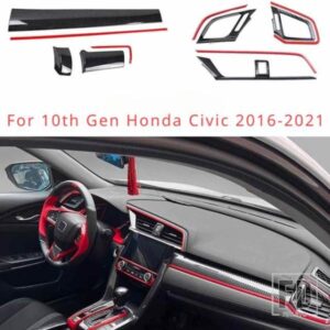 11 個第 10 世代ホンダシビック 2016-2021 車シビック装飾空調コンセントとパネル計器パネル ABS