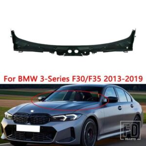 ABS フロントガラスワイパーカウルカバー BMW 3 シリーズ F30/F35 2013-2019 と互換性のフロントガラスカウルパネルグリルレイントレイ