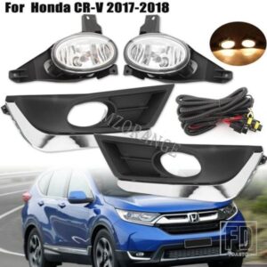 フォグランプホンダ CRV CR-V 2017 2018 19 LED フォグランプハロゲンフォグライトヘッドライトカバーグリルフレーム配線ハーネススイッチキット