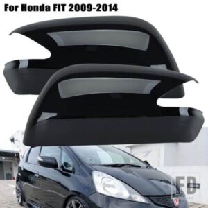 バックミラーシェルカバーホンダフィットジャズ 2008-13 GE6 GE8 キャップハウジングドアミラー黒 ATUO 部品