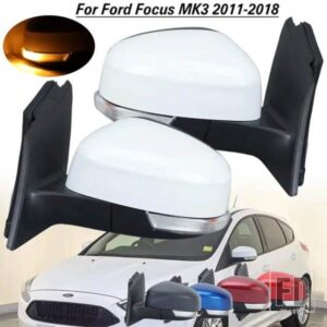 サイドリアビューミラーフォードフォーカス 3 MK3 2011 2012-2018 電気加熱ガラスレンズウィンカーライトカーアクセサリー EU バージョン