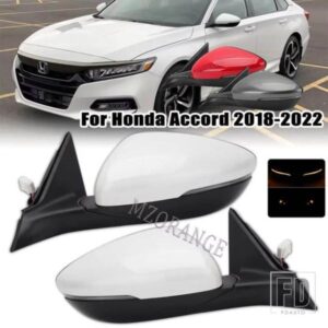 8 ワイヤーサイドミラーアセンブリホンダアコード 2018-2020 2021 2022 手動折りたたみパワー加熱ウィンカー死角ハザード
