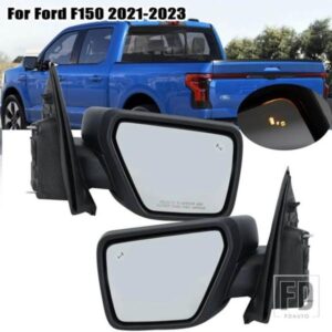 サイドミラーガラスフォード F150 F-150 2021-23 加熱凸面ミラー死角ハザード米国バージョンカーアクセサリー