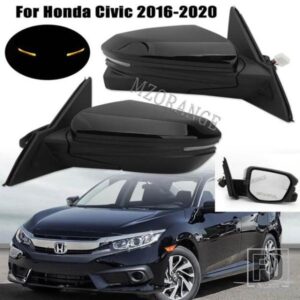 サイドドアミラーアセンブリホンダシビック EX LX SE 2016-2021 パワーバックミラー自動電動折りたたみガラスウインカー