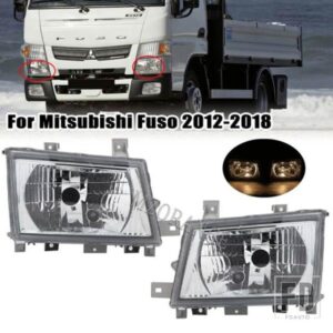 ヘッドライト三菱キャンターふそう FE FG 2012-2018 フォグライトウィンカーライトヘッドライトインジケータランプアセンブリ W/電球
