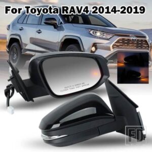 バックミラーサイドミラートヨタ RAV4 2013-18 アウター加熱ミラーカバーウインカー 8 ピンアクセサリー