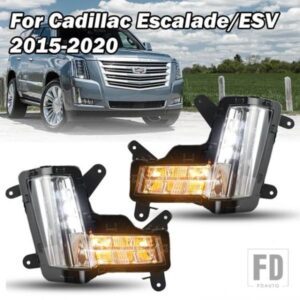 キャデラック エスカレード用フォグランプ/ESV 2015-2020 DRL ヘッドライトフォグランプポジションライトクラッシュブレーキなしカーアクセサリー