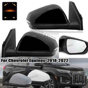 サイドウイングドアミラーシボレーエクイノックス 2018 2019-2021 2022 GMC モールドバックミラー加熱ウインカーミラーカバーキャップ 10 ピン