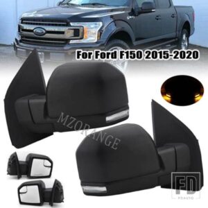 サイドミラーアセンブリフォード F-150 F150 2015-2020 フロント加熱サイドドアウイングリアビューミラーレンズガラス 6 ピン米国バージョン