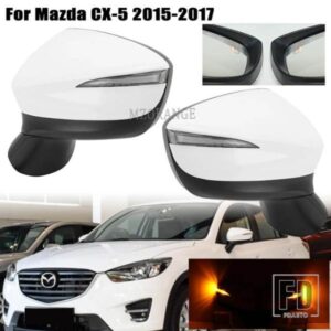 9 ピンサイドミラーマツダ CX-5 2015 2016 バックミラー加熱ガラス電気調整折りたたみウィンカーライト死角