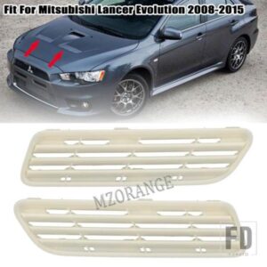 2X 三菱ランサーエボリューション EVO X 10 直接フードスクープボンネット挿入エアベント吸気ダクトカバーカーアクセサリー
