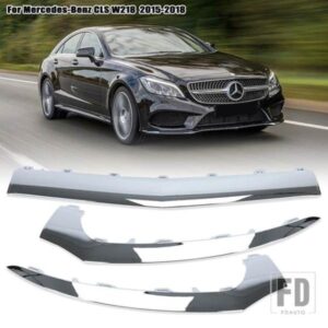 メルセデスベンツ W218 CLS 2015-18 フロントバンパートリムストリップクロームモールドリップクロームトリムカバーアクセサリー
