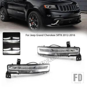 LED DRL デイタイムランニングライトジープグランドチェロキー SRT8 2012-16 フォグランプヘッドライトカーアクセサリー 2 個