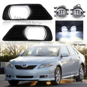 フォグランプ トヨタ カムリ XV40 2007 2008 2009 フェイスリフト前のクロームフォグランプカバーグリルベゼル LED フォグライトヘッドライトフォグランプ