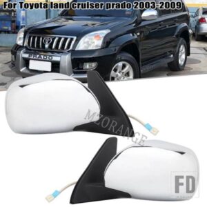 サイドミラートヨタランドクルーザープラド 120 J120 03-09 加熱電気ウイングミラーガラスサイドインジケータリピーターライト