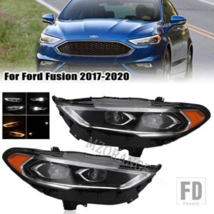 ヘッドライトフォードフュージョン 2017-20 米国 LED DRL プロジェクターヘッドランプ HID LED デイタイムランニングライトウィンカーライト