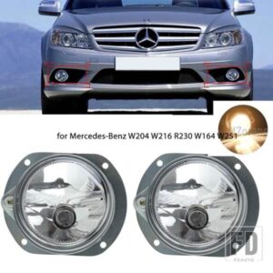 フォグランプヘッドライトメルセデスベンツ W204 C クラス 2007-2013 フロントバンパーフォグランプカバーグリルベゼルハロゲンランプアクセサリー
