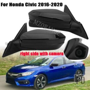 バックミラーガラスアセンブリホンダシビック 2016-20 カメラサイド加熱ミラーカバーフレームレンズ死角