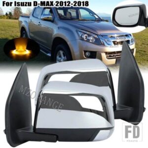バックミラーいすゞ D-MAX DMAX 2012-18 電動ミラーライトカバートリムアクセサリー