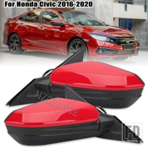 バックミラーホンダシビック 2016-20 サイドミラーガラスアセンブリカバーフレーム電動調整レンズ米国バージョン