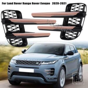 ランドローバーレンジローバー EVOQUE 2019-21 フォグランプカバーグリルヘッドライトストリップトリムフォグランプグリルカーアクセサリー
