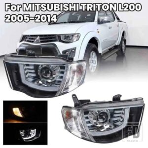 LED ヘッドライト三菱 L200 トライトン 2005-2014 ヘッドライトヘッドランプハロゲンサイドライトウィンカーライトコーナーランプ DRL