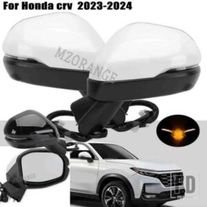サイドウイングミラーホンダ CRV CR-V 2023 2024 LED ウィンカーランプドアミラーカバーガラス折りたたみ電気レンズアクセサリー