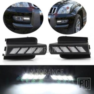 1 セット LED DRL トヨタプラド 120 ランドクルーザー LC120 FJ120 2003-2009 LED ヘッドライトドライビングランプとコントローラワイヤーハーネス