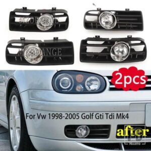 フォグランプ LED ヘッドライト VW ゴルフ 4 MK4 GTI TDI 1997 1998-2006 DRL フォグランプカバーレーシンググリルランプグリルアクセサリー