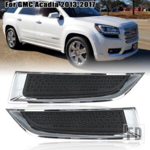 フォグライトカバー GMC アカディア 2013-2016 2017 フロントバンパーヘッドライト装飾フレームベゼルカバーグリルカーアクセサリー