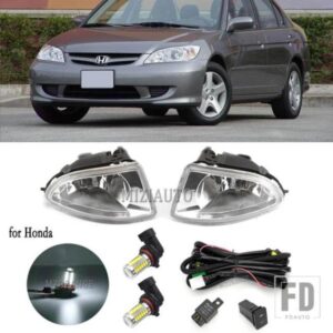 LED フォグランプホンダシビック ES1 ES5 2004 2005 ヘッドライト LED フロントバンパーハロゲンフォグランプフォグランプアセンブリアクセサリー