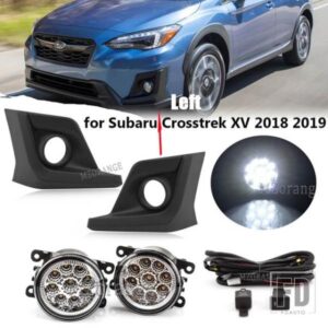 フォグランプスバル XV CROSSTREK 2018 2019 2020 フォグランプカバーヘッドライトフロントバンパートリムベゼルキャップフレームヘッドライト穴