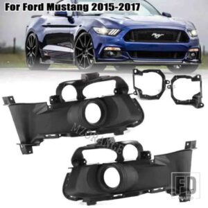 フロントバンパーフォグライトカバーフォードマスタング 2015 2016 2017 フォグランプヘッドライトカバーベゼル装飾外装アクセサリー