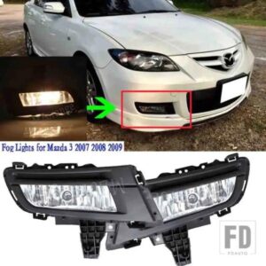 フォグランプマツダ 3 2007 2008 2009 ヘッドライト LED フロントバンパーフォグランプフォグライトハロゲンドライビングライトカーアクセサリー