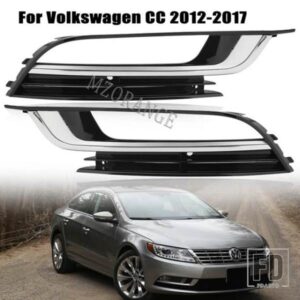 VW パサート CC 2012-17 フォグライトグリルカバー自動フロントバンパークロームフォグライトヘッドライトアクセサリー