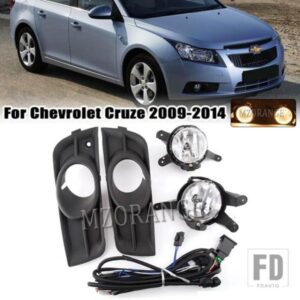 LED フォグランプシボレークルーズ 2009-2011-14 ヘッドライトハロゲンフォグランプカバーグリルフレームワイヤーハーネスアクセサリー