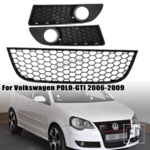VW ポロ 9N3 フォグランプベントグリルカバー VW ポロ-GTI 38596 MK4 フロントバンパーアンダーグリルアクセサリー