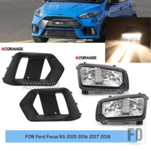フォグランプフォードフォーカス RS 2015-18 フォグライトフレームヘッドライトフォグランプカバー黒グリルモールドケース車外装