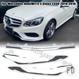 アンダーフロントバンパークロームトリムモールディングメルセデス ベンツ W212 E200 E250 E300 E350 4 ドアスポーツ 2014 2015 2016 カーアクセサリー