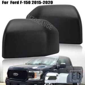 サイドミラーカバーフォード F150 F-150 2015-20 ドアバックミラーキャップハウジングマットブラックアクセサリー